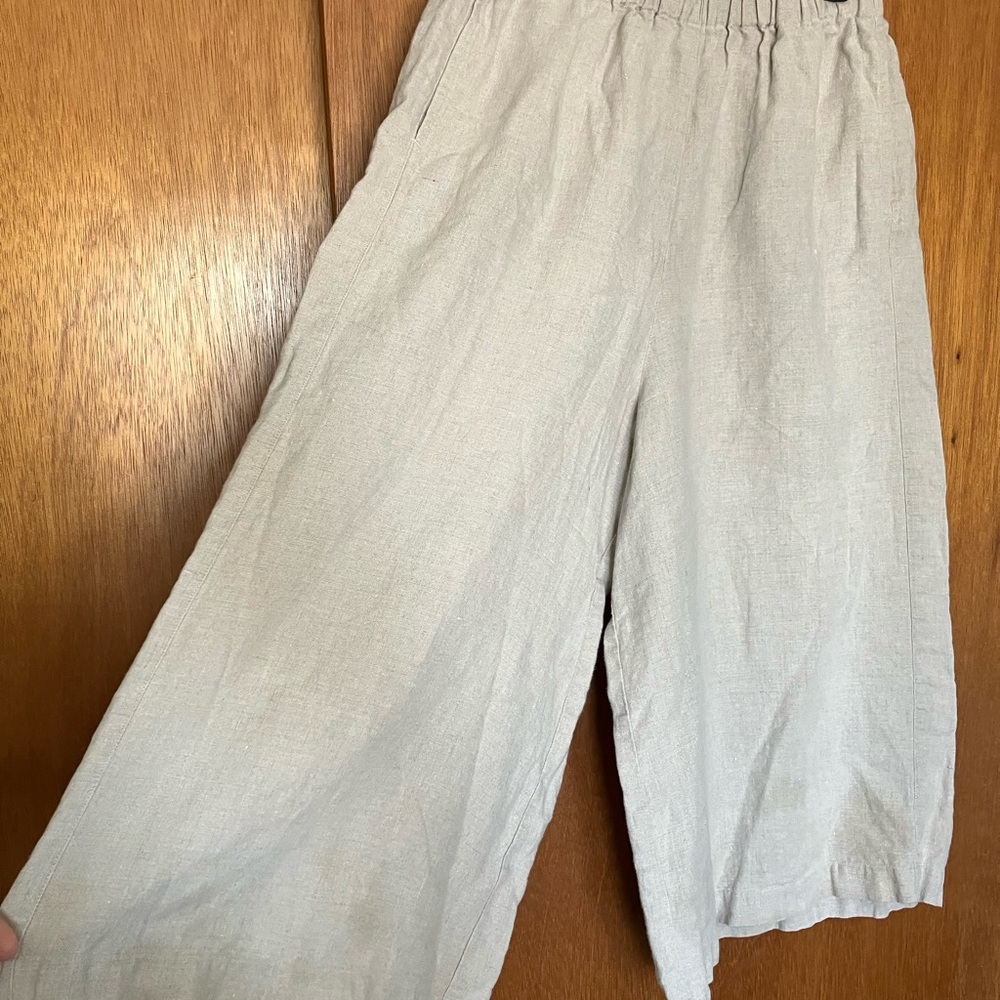 notPERFECTLINEN Light Gray Linen Pants